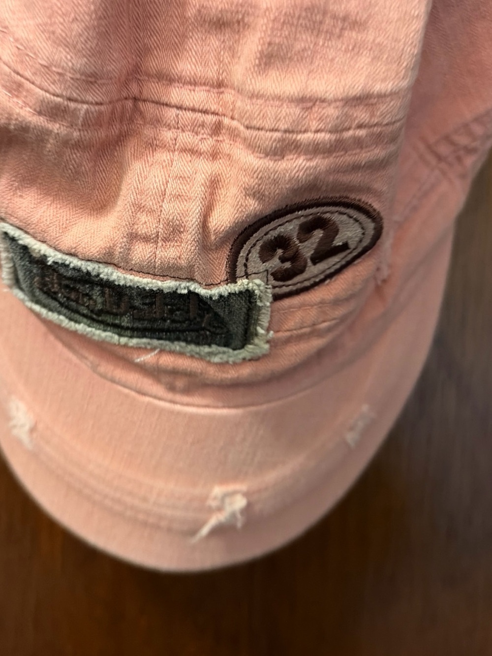 Von Dutch Coral Pink Embroidered Patch Cap - Picture 2 of 4